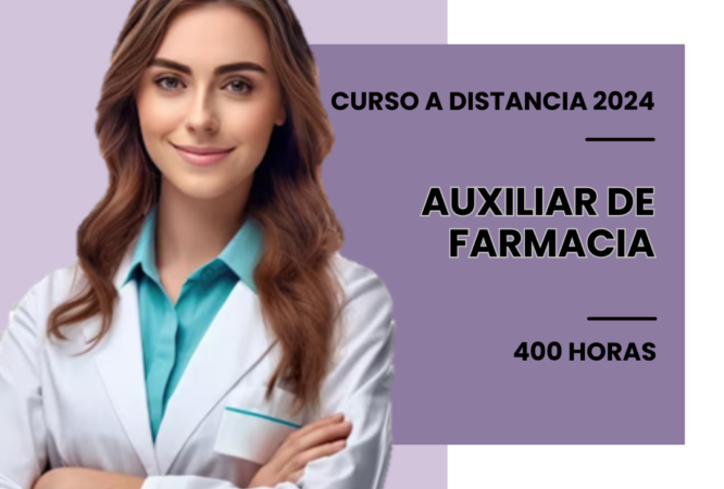 AUXILIAR DE FARMACIA. 400 HORAS. MODALIDAD DISTANCIA.