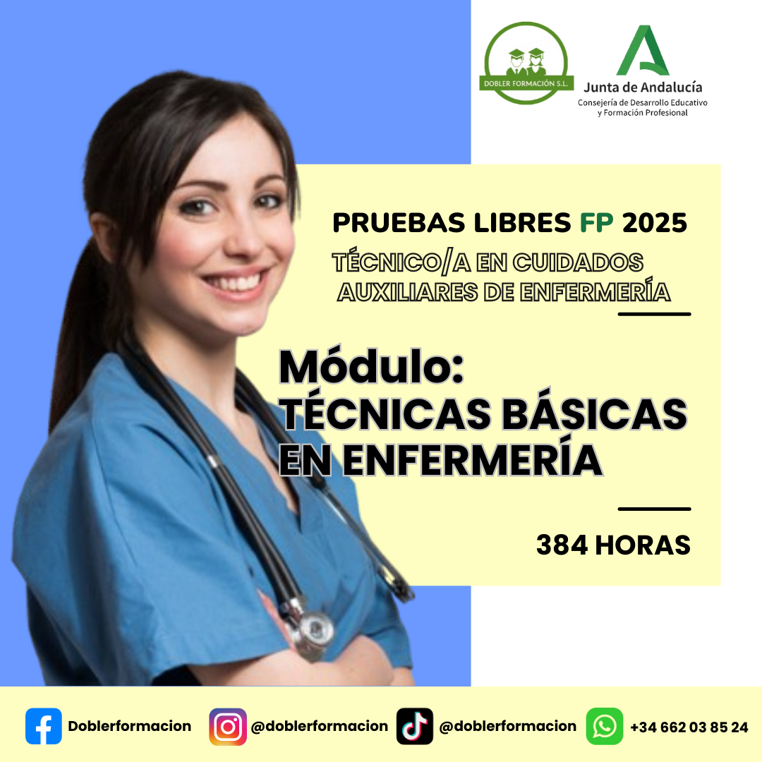 FP TCAE: TÉCNICAS BÁSICAS EN ENFERMERÍA. - DobleR Formación